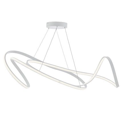 White Metal LED Dimmable Chandelier