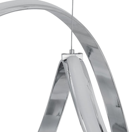 Silver Metal LED Dimmable Smart Enabled Chandelier
