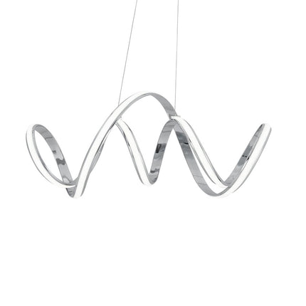 Silver Metal LED Dimmable Smart Enabled Chandelier