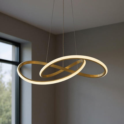 Gold Metal LED Dimmable Chandelier