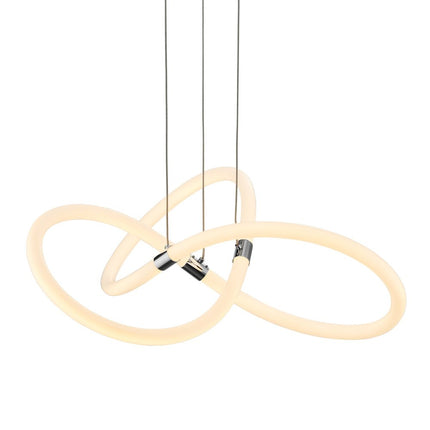 Silver Metal LED Dimmable Smart Enabled Chandelier