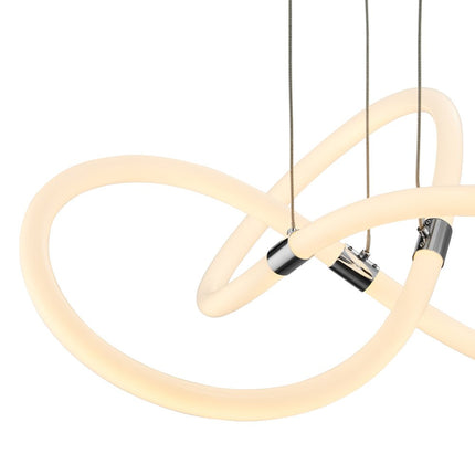 Silver Metal LED Dimmable Smart Enabled Chandelier