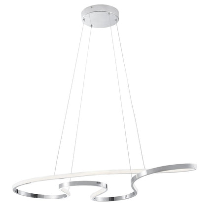 Silver Metal LED Dimmable Chandelier