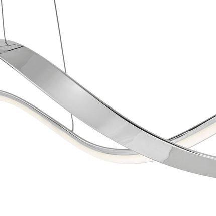 Silver Unique Statement Metal LED Dimmable Chandelier