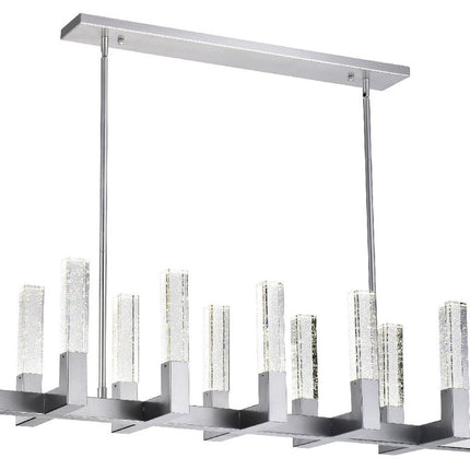 Silver And Clear Candle Style Twelve Light Metal Dimmable Chandelier With Clear Shades