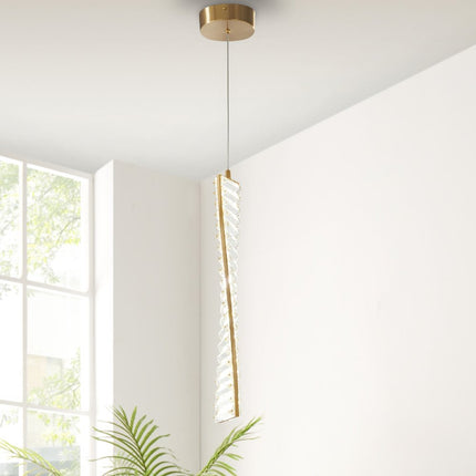 Gold And Clear Metal LED Chandelier