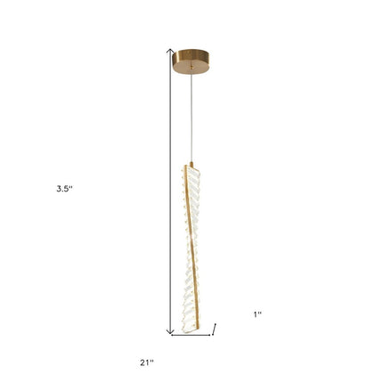 Gold And Clear Metal LED Chandelier