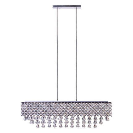 Silver And Clear Twelve Light Metal Dimmable Chandelier With Clear Shades