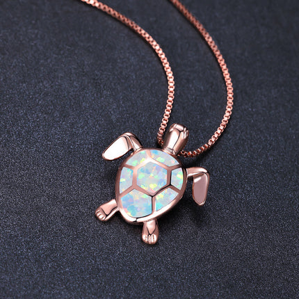 Fashion Turtle Simple Necklace Stud Earrings Set