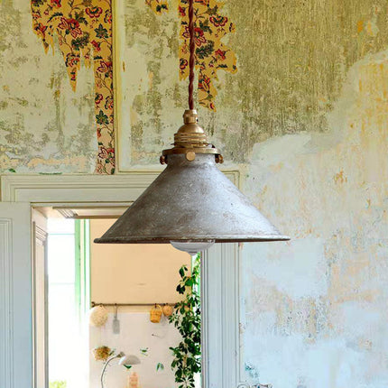 American Industrial Style Old Rust Restaurant Small Pendant Lamp