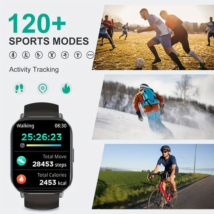 Waterproof Smart Watch With A 2.01-inch Full Touch Screen Display, Message Notifications, Calls,