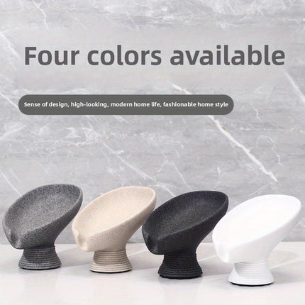 Resin Soap Dish in Wabi-Sabi Style, Available in Four Colors, Showcases a Minimalist