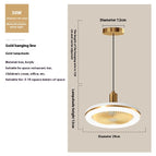 Golden Chandelier White Light