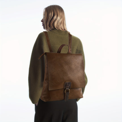 1pc Vintage Street Style Backpack, Casual Trendy Dual-Shoulder Bag with Adjustable Straps,