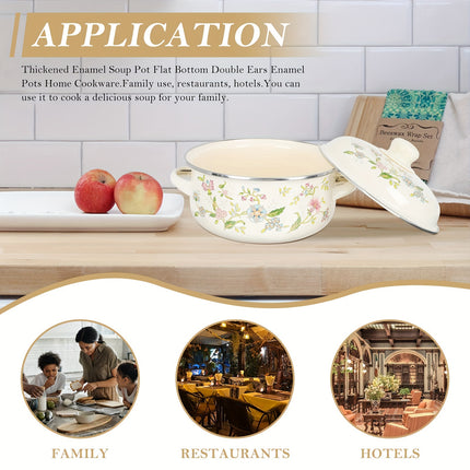 3pcs Enamel Palm Pots - Versatile Cooking, Stewing, Noodle, Salad, and Portable Outdoor Cooker