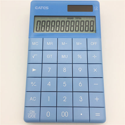 Date Time Tablet Button 12-Digit Solar Office Calculator