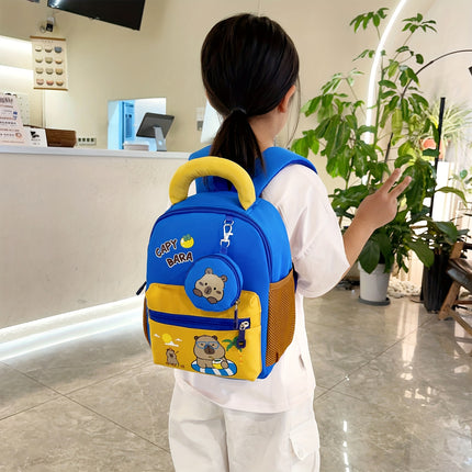 Kindergarten Capybara Cartoon Beach Backpack