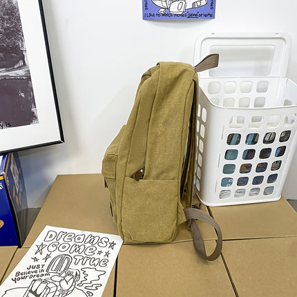 1 Simple Reusable Backpack, Durable Outdoor Canvas Bag - Suitable for, Daily Commute