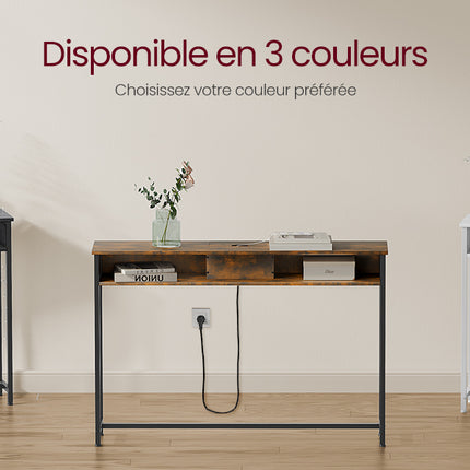Side Table with 2 Compartments, Narrow 25 x 120 x 81.1 cm.