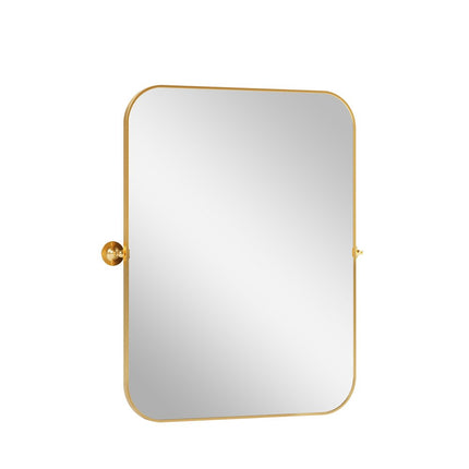 31" Gold Metal Tilting Framed Accent Mirror