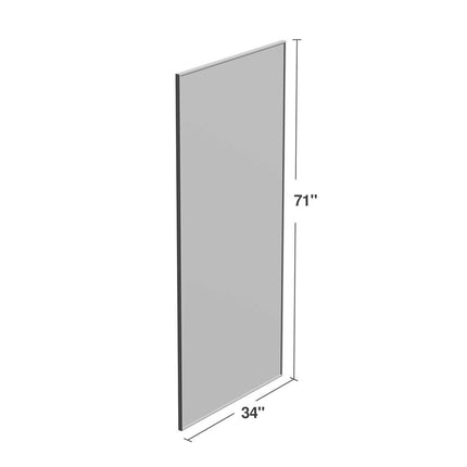 71" Black Metal Leaning Framed Full Length Mirror