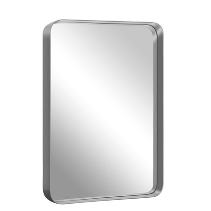 50" Silver Metal Framed Accent Mirror