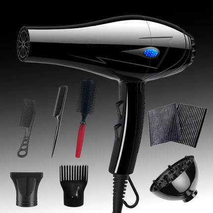 1200W Hair Dryer - Black - European Standard Plug, Ideal for Students and Home Use, Stylish Hair Care