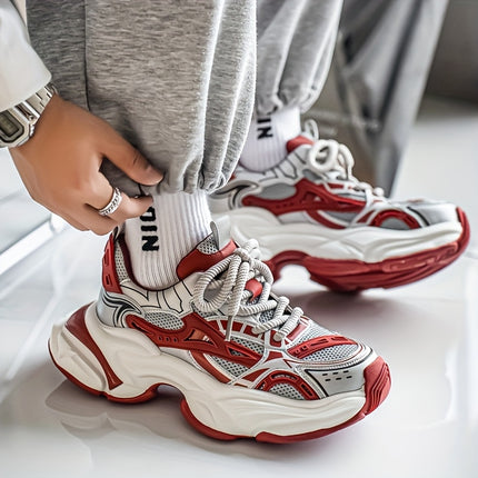Men'S All-Season 2025 New Fashion Breathable Mesh Sneakers  Slip-Resistant Arch Support