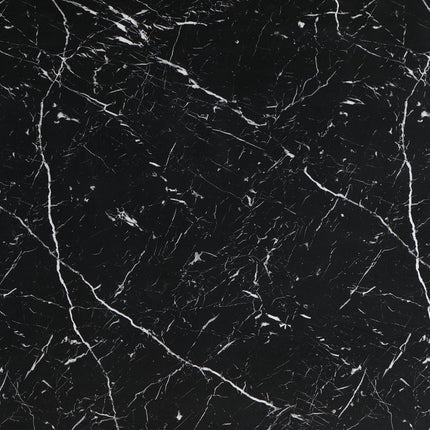70" Black Faux Marble and Wood Double Pedestal Base Dining Table