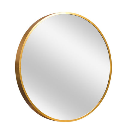 20" Gold Aluminum Round Framed Bathroom Vanity Mirror
