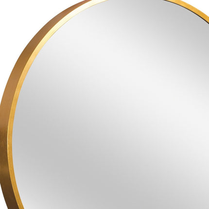 20" Gold Aluminum Round Framed Bathroom Vanity Mirror
