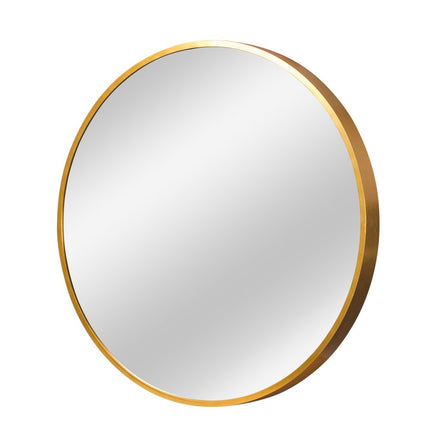 20" Gold Aluminum Round Framed Bathroom Vanity Mirror
