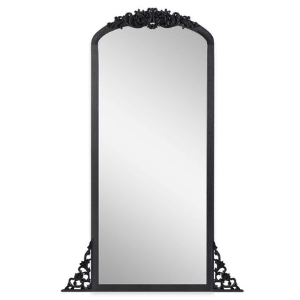 67" Black Solid Wood Framed Full Length Mirror