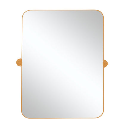 36" Gold Metal Tilting Framed Accent Mirror