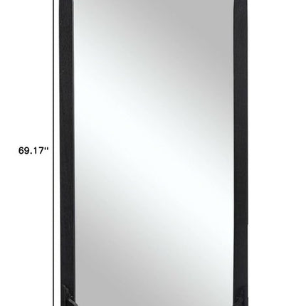 69" Black Solid Wood Framed Full Length Mirror