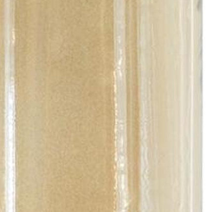 16" Gold And White Glass And Marble Table Vase