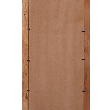 32" Brown Live Edge Solid Wood Full Length Hanging Mirror