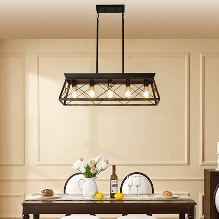 Gold and Black Chandelier Metal Ceiling Light