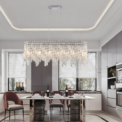 Silver Chandelier Metal Ceiling Light