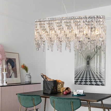 Silver Chandelier Metal Ceiling Light