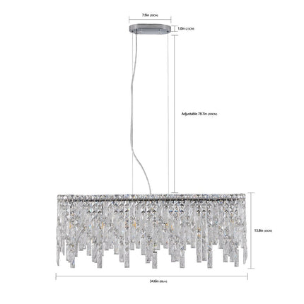 Silver Chandelier Metal Ceiling Light