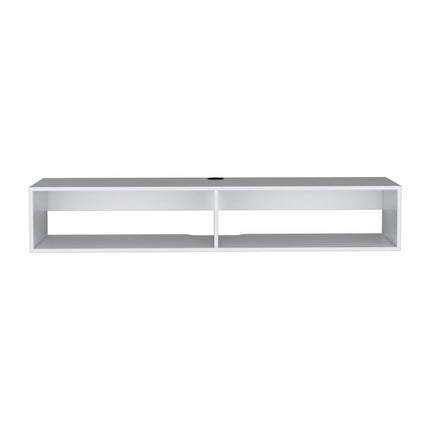 59" White Floating Mount TV Stand