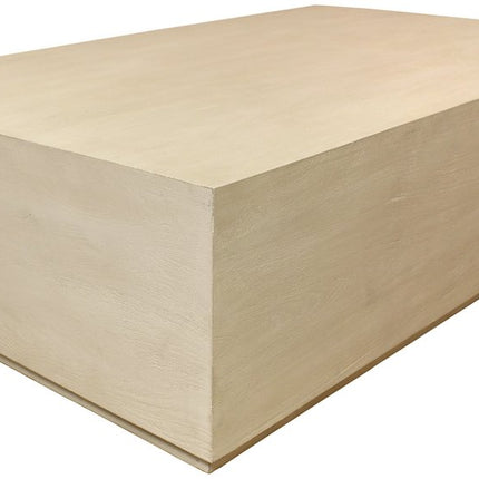 66" Natural Solid Wood Distressed Coffee Table