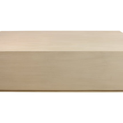 72" Natural Solid Wood Distressed Coffee Table
