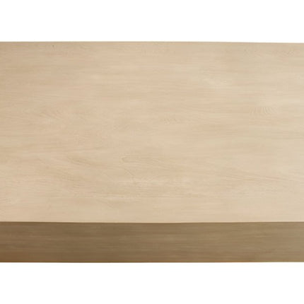 72" Natural Solid Wood Distressed Coffee Table