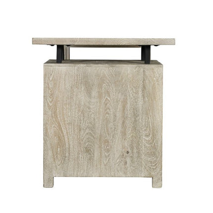 68" Gray Solid Wood Writing Desk With Three Drawers