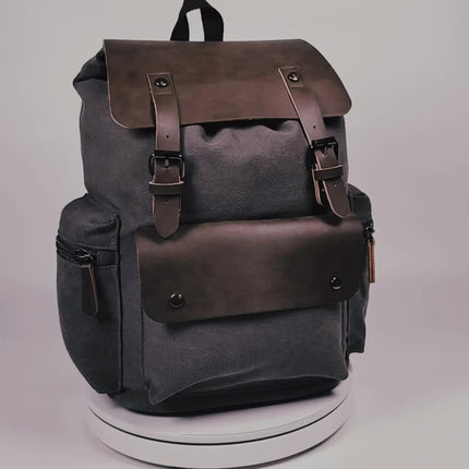 1pc Trendy Retro Canvas Computer Bag Backpack, Student School Bag, Retro Casual Backpack,