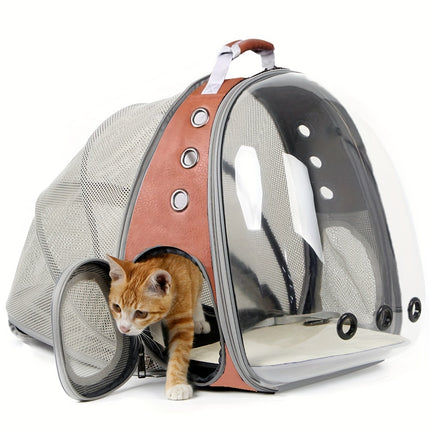Back Extension Pet Carrier Backpack - Portable Space Capsule Pet Carrier Backpack For Cats & Small Dogs