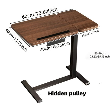 A 4-wheeled Portable Laptop Desk, A Multi-functional Tray Stand, A Bedside Desk That Can Be Flipped 90°-10°, A