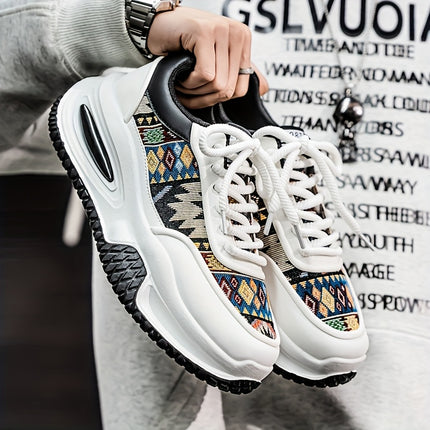 Men'S KF5858 Skate Shoes - Casual Street Style, Solid Color with Striped Design,